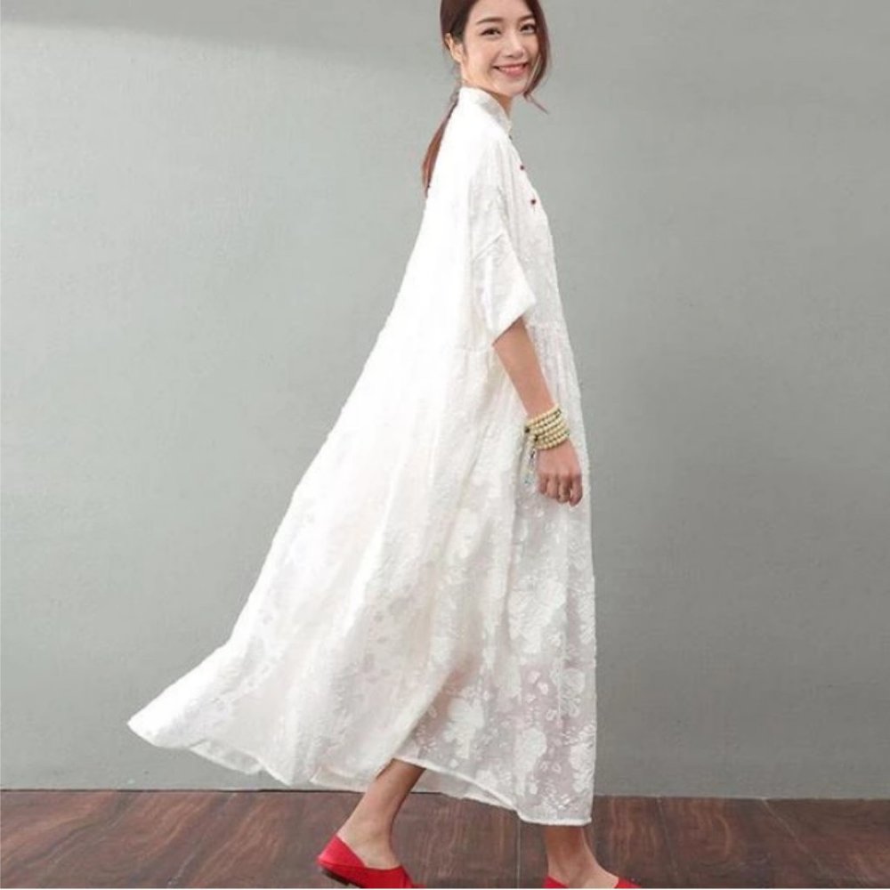 Oversized Sheer Lacy Tunic Dress - Picture 3 of 7